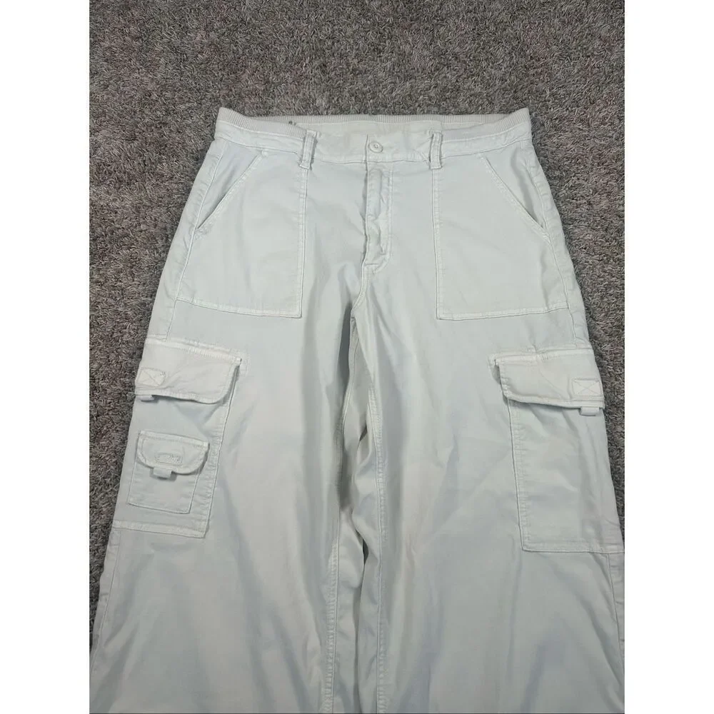 AE Dreamy Drape Stretch Cargo Super High-Waisted Baggy Wide-Leg Pant Beige 12 S